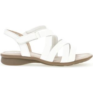 Gabor, Schoenen, Dames, Wit, 42 1/2 EU, Leer, Witte comfort sandalen