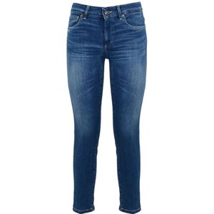 Dondup, Jeans, Dames, Blauw, W31, Katoen, Dames Katoen Lyocell Denim Jeans
