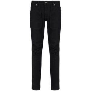 Balmain, Jeans, Heren, Zwart, W35, Denim, Slim-fit denim jeans