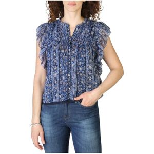 Pepe Jeans, Shirts Blauw, Dames, Maat:M