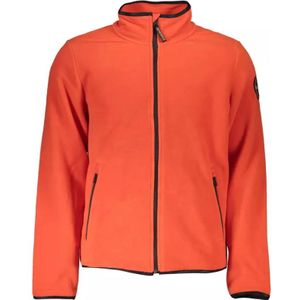 Napapijri, Jassen, Heren, Rood, M, Polyester, Rode Polyester Sweater met Rits