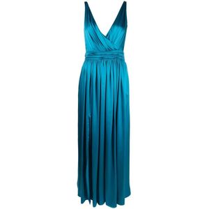 Crida Milano, Maxi Kleedjes Blauw, Dames, Maat:M