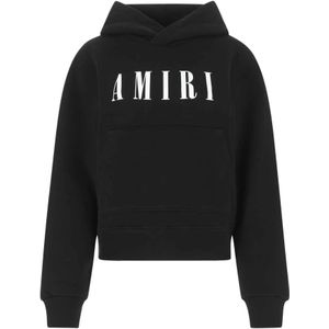 Amiri, Sweatshirts & Hoodies, Dames, Zwart, S, Zwart Oversized Sweatshirt