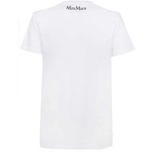 Max Mara, Tops, Dames, Geel, S, Katoen, Kunstzinnig Katoenen T-shirt