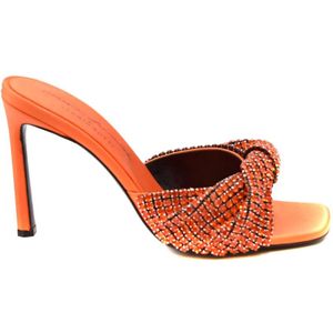 Sergio Rossi, Stijlvolle Sandalen Oranje, Dames, Maat:38 EU