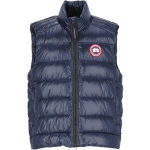 Canada Goose, Jassen, Heren, Blauw, S, Blauwe Gewatteerde Husky Jas