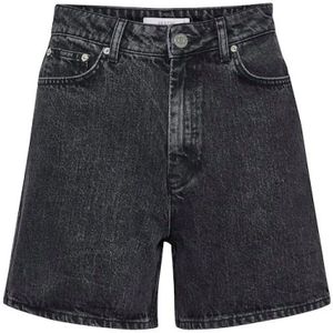 Gestuz, Korte broeken, Dames, Zwart, W28, Denim, Denim Shorts - Stijlvol en Comfortabel