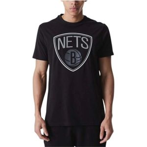 New Era, Tops, Heren, Zwart, M, NBA Brooklyn Nets Outline Tee T-shirt