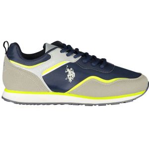 U.s. Polo Assn., Schoenen, Dames, Veelkleurig, 35 EU, Blauwe Sneaker met Sportdetails