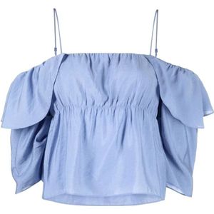 Vince, Blauwe Off Shoulder Cami Blouse Blauw, Dames, Maat:M