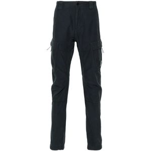 C.p. Company, Broeken, Heren, Blauw, S, Katoen, Blauwe Cargo Broek Lens Motief