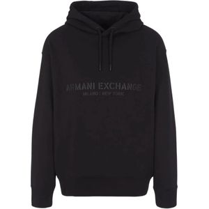 Armani Exchange, Sweatshirts & Hoodies, Heren, Zwart, 2Xl, Stijlvolle Sweater van Armani Exchange