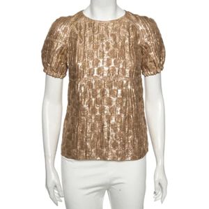 Burberry Vintage, Pre-owned, Dames, Grijs, S, Pre-owned Silk tops