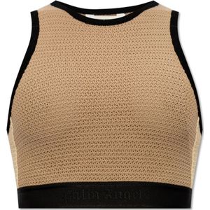 Palm Angels, Gebreide top Beige, Dames, Maat:XS