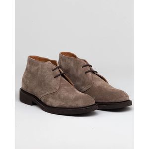 Doucal's, Schoenen, Heren, Bruin, 43 EU, Suède, Suède Chukka Boot met Dainite Zool