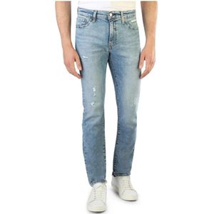Levi's, Jeans, Heren, Blauw, W34, Katoen, Slim Fit Logo Jeans