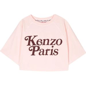 Kenzo, Tops, Dames, Roze, XS, Katoen, T-Shirts