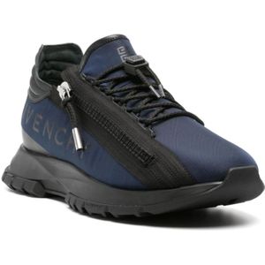 Givenchy, Schoenen, Heren, Blauw, 43 EU, 4G Zip Low Runners