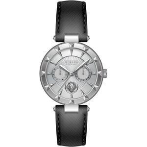 Versus Versace, Sertie N Multifunctioneel Horloge Zwart, Dames, Maat:ONE Size