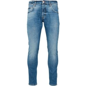 Don The Fuller, Donkere stretch denim Yaren jeans Blauw, Heren, Maat:W34