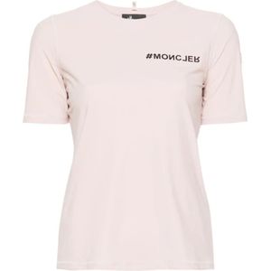 Moncler, Tops, Dames, Roze, XS, T-Shirts