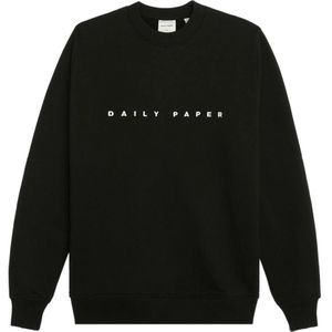 Daily Paper, Katoenen sweatshirt voor dagelijks comfort Zwart, Heren, Maat:L