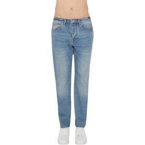 Armani Exchange, Blauwe Tapered Fit Jeans Blauw, Heren, Maat:W33