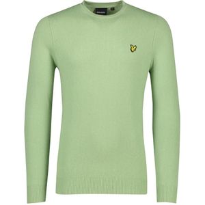 Lyle & Scott, Truien, Heren, Groen, XL, Katoen, Groene Trui in Slim Fit