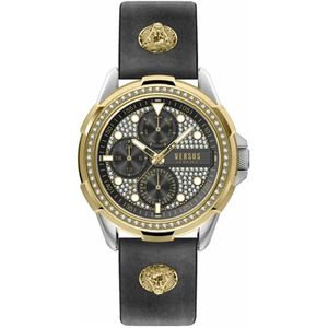 Versus Versace, Kristal Multifunctioneel Herenhorloge Blauw Veelkleurig, Heren, Maat:ONE Size