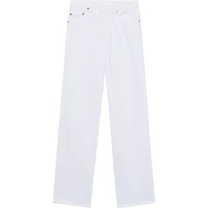 Agolde, Witte biologisch katoenen denim jeans Wit, Dames, Maat:W25