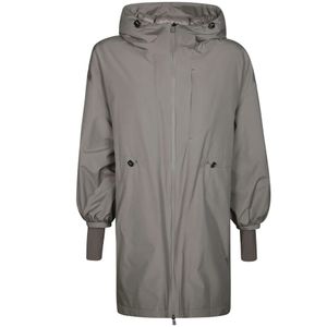 Herno, Mantels, Dames, Grijs, XS, Gore-Tex Manchet Trui Jas