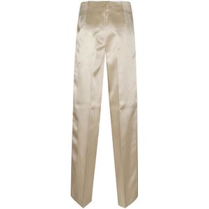 Philosophy di Lorenzo Serafini, Broeken, Dames, Beige, S, Chique Witte Broek Verhoogt Garderobe