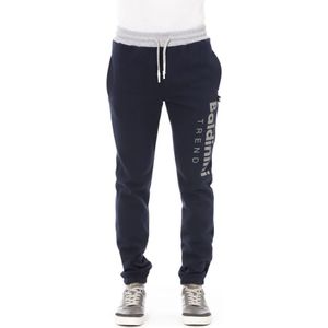 Baldinini, Sportieve Elastische Taille Katoenen Broek Blauw, Heren, Maat:S