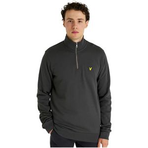 Lyle & Scott, Sweatshirt met Kwart Rits Grijs, Heren, Maat:L