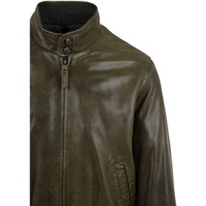 The Jack Leathers, Jassen, Heren, Groen, 2Xl, Leer, Groene Leren Jas voor Heren