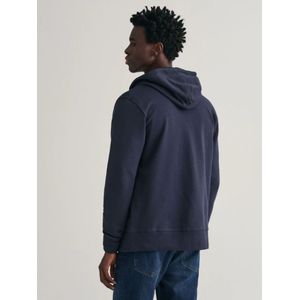 Gant, Sweatshirts & Hoodies, Heren, Blauw, S, Katoen, Sweat Shield