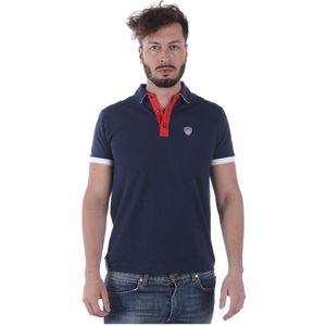 Emporio Armani Ea7, Tops, Heren, Blauw, M, Katoen, Polo Shirts