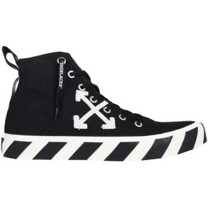 Off White, Schoenen, Heren, Zwart, 45 EU, Katoen, Vulcanized Sneakers