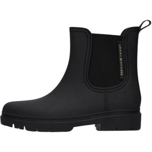 Tommy Hilfiger, Schoenen, Dames, Zwart, 37 EU, Zwarte Rainbootie Essential