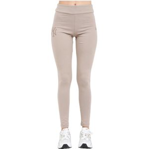 New Era, Bruine Leggings MLB Lifestyle Collectie Grijs, Dames, Maat:S