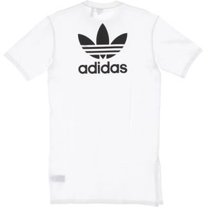 Adidas, Tops, Dames, Wit, M, Katoen, Witte Tee Jurk Korte Mouw