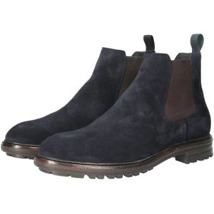 Blackstone, Schoenen, Heren, Blauw, 41 EU, Suède, Handgemaakte Navy Chelsea-laarzen