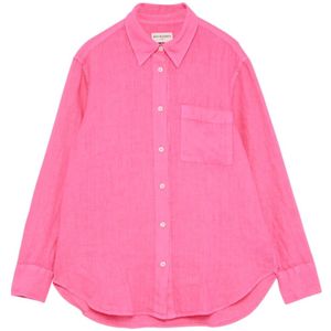 Roy Roger's, Overhemden, Dames, Roze, M, Linnen, Casual Shirts