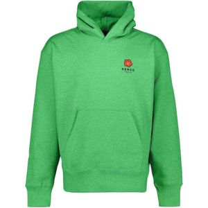 Kenzo, Sweatshirts & Hoodies, Heren, Groen, L, Katoen, Bloemen hoodie