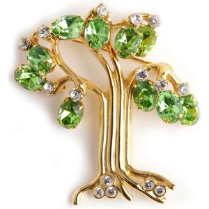 Kenneth Jay Lane Pre-owned, Bree of Life broche Groen, Dames, Maat:ONE Size