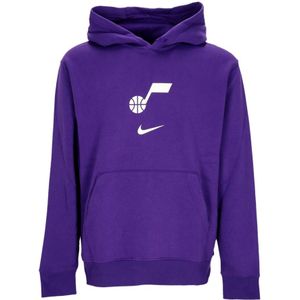 Nike, Sweatshirts & Hoodies, Heren, Paars, XL, Katoen, Utah Jazz Club Hoodie Paars