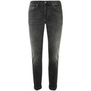 Dondup, Jeans, Heren, Zwart, W35, Katoen, Zwarte Skinny Fit Lage Taille Jeans