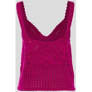 Pinko, Tops, Dames, Roze, XS, Polyester, Gehaakte top voor dames in roze