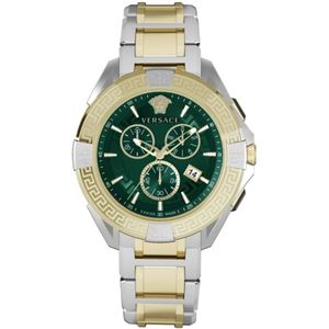 Versace, Chrono Sporty Bicolor Quartz Horloge Veelkleurig, Heren, Maat:ONE Size