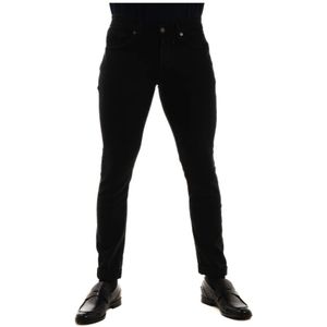 Dondup, Jeans, Heren, Zwart, W31, Skinny Fit Lage Taille Jeans